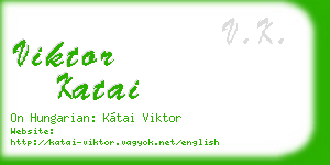 viktor katai business card